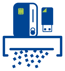 Icon „Vernichtung von Speichermedien“