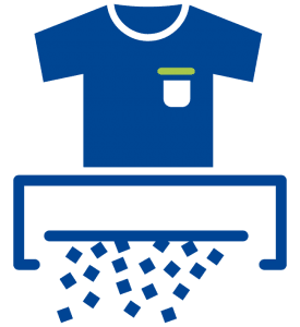 Icon „Vernichtung von gefälschter Kleidung“